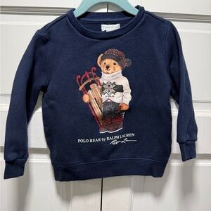 Ralph Lauren Kids Navy Polo Bear Sweatshirt